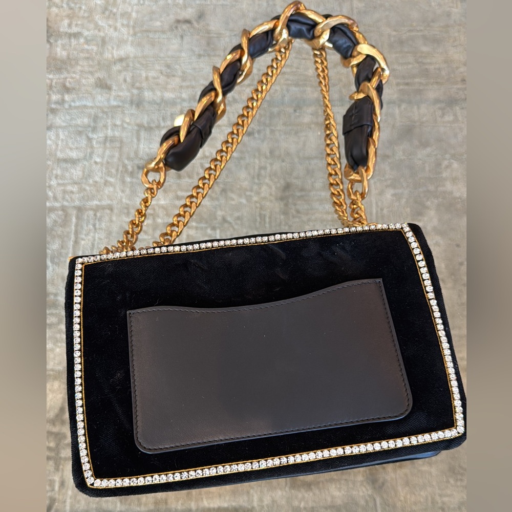 Balmain Black and Gold Clutch with Chain Details - Picture 7 of 9